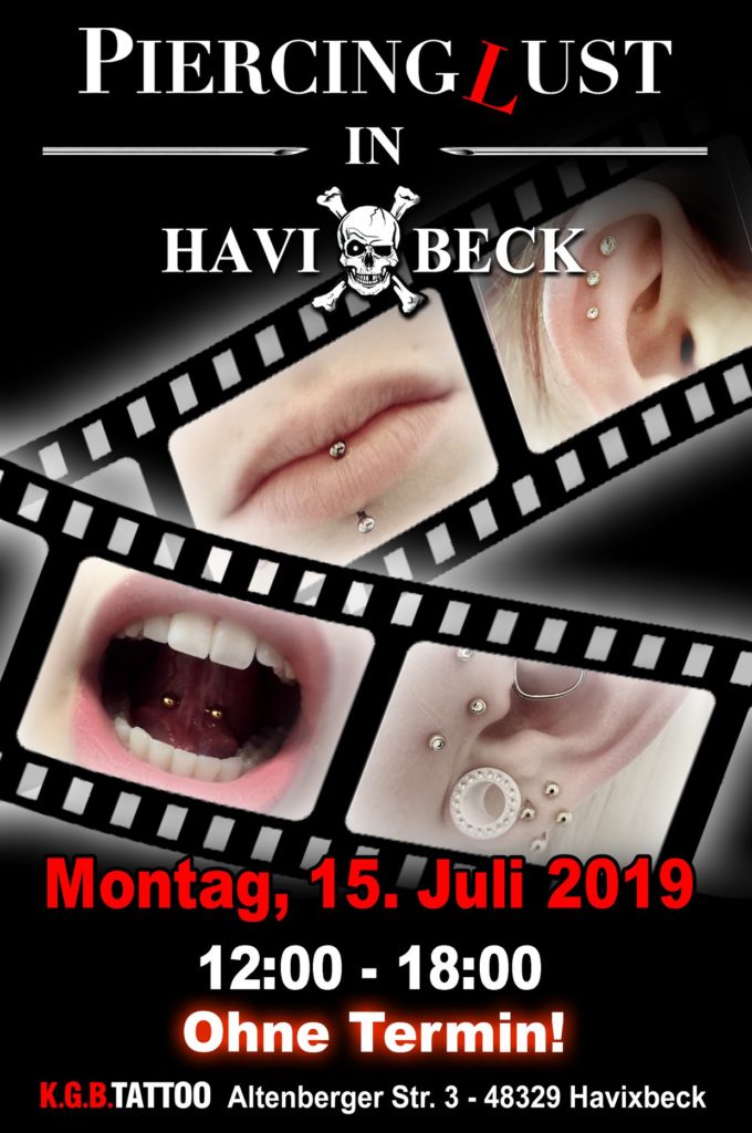 Freunde des Körperschmucks, es ist mal wieder so weit. Montag kommt Sanny nach H...